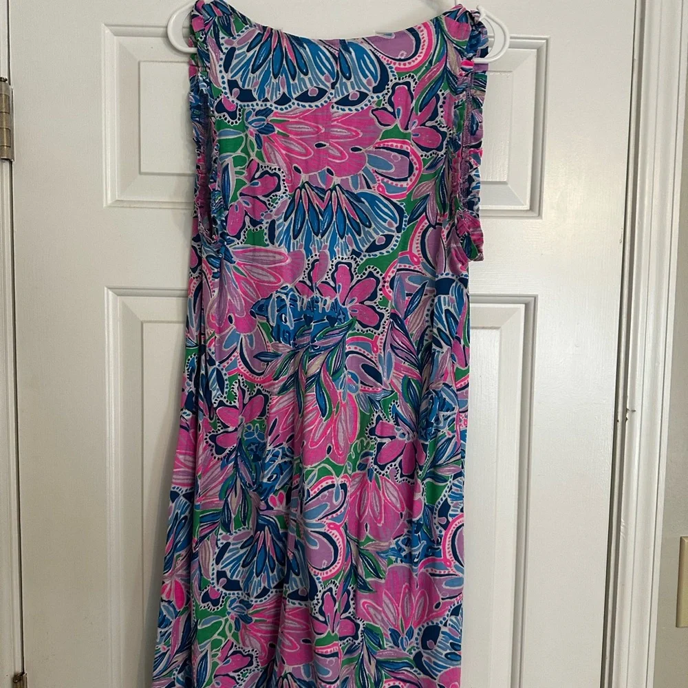 Lilly Pulitzer Pink and Blue Floral Dress - Picture 3 of 3
